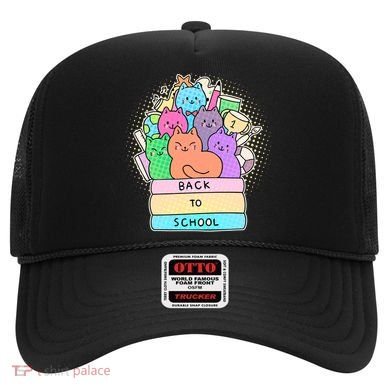 Cute Colorful Back to School Book Cats Hat