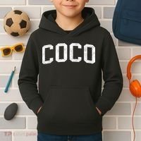 Coco Classic Bold Font Coco Birthday Gift Kids Hoodie thumb 2