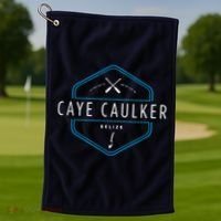 Caye Caulker Belize Beach Graphic Golf Towel thumb 1