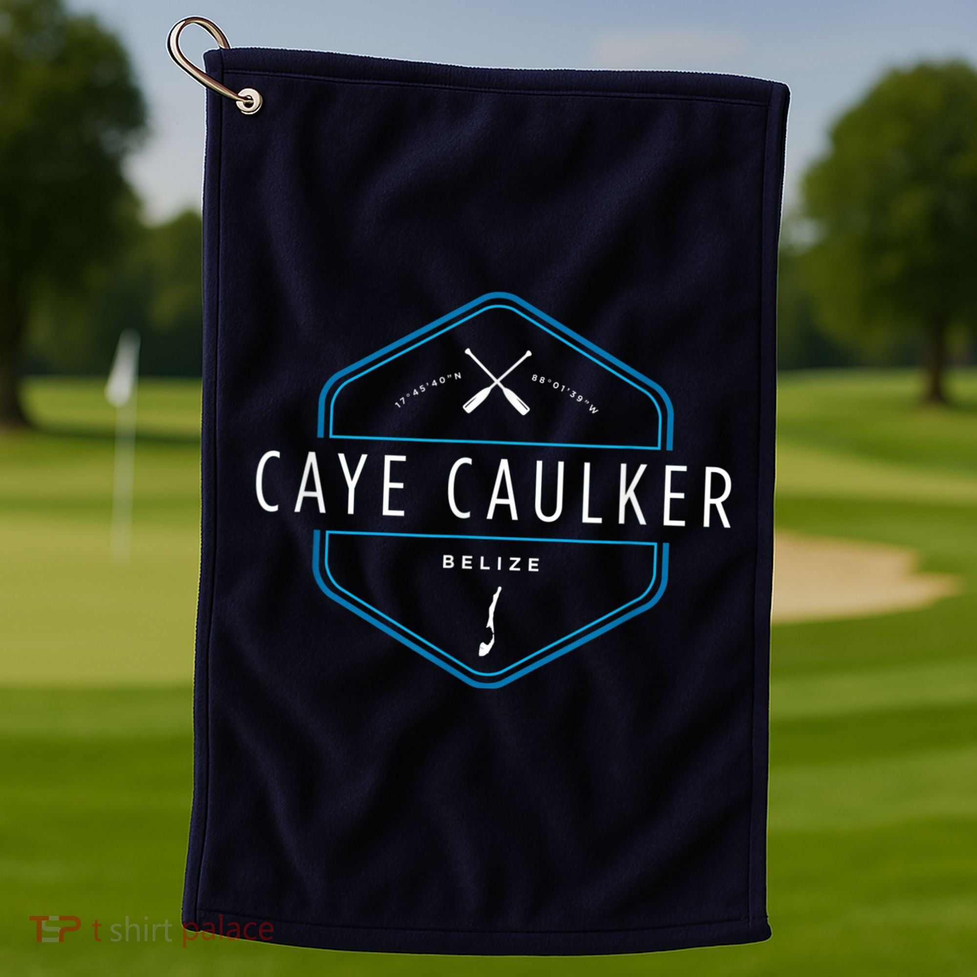 Caye Caulker Belize Beach Graphic Golf Towel