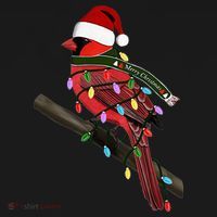 Cardinal Christmas Bird Santa Claus Biologist Animal Women's Hoodie thumb 2
