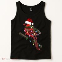 Cardinal Christmas Bird Santa Claus Biologist Animal Tank Top thumb 2