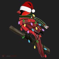 Cardinal Christmas Bird Santa Claus Biologist Animal Golf Towel thumb 3