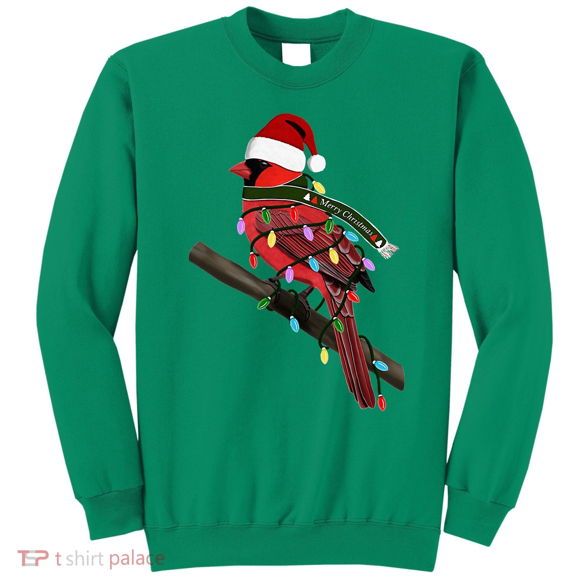 Cardinal Christmas Bird Santa Claus Biologist Animal Sweatshirt