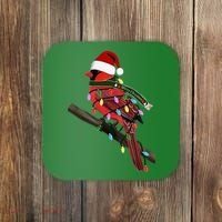 Cardinal Christmas Bird Santa Claus Biologist Animal Coaster thumb 0