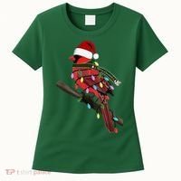 Cardinal Christmas Bird Santa Claus Biologist Animal Women's T-Shirt thumb 0
