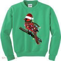 Cardinal Christmas Bird Santa Claus Biologist Animal Kids Sweatshirt thumb 0
