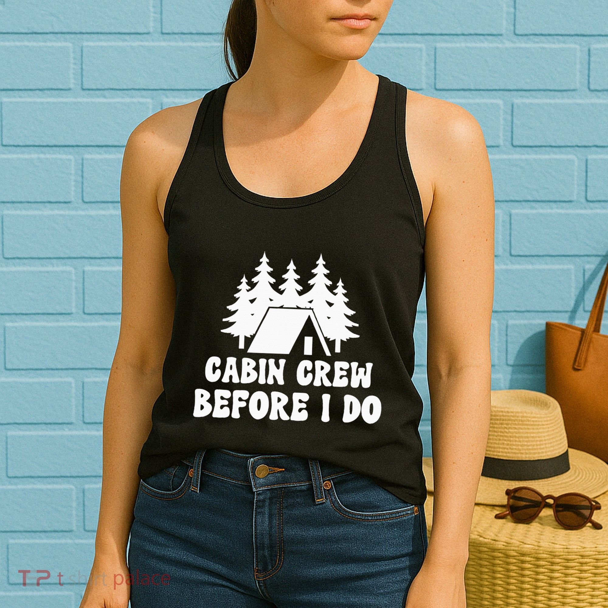 Cabin Crew Before I Do Bride Bachelorette Camping Hiking Women's Tank Top