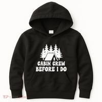 Cabin Crew Before I Do Bride Bachelorette Camping Hiking Kids Hoodie thumb 0