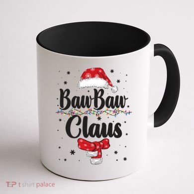 Cute Christmas Baw Baw Claus Coffee Mug back