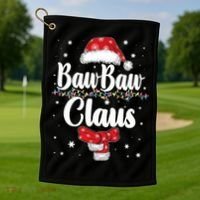 Cute Christmas Baw Baw Claus Golf Towel thumb 1