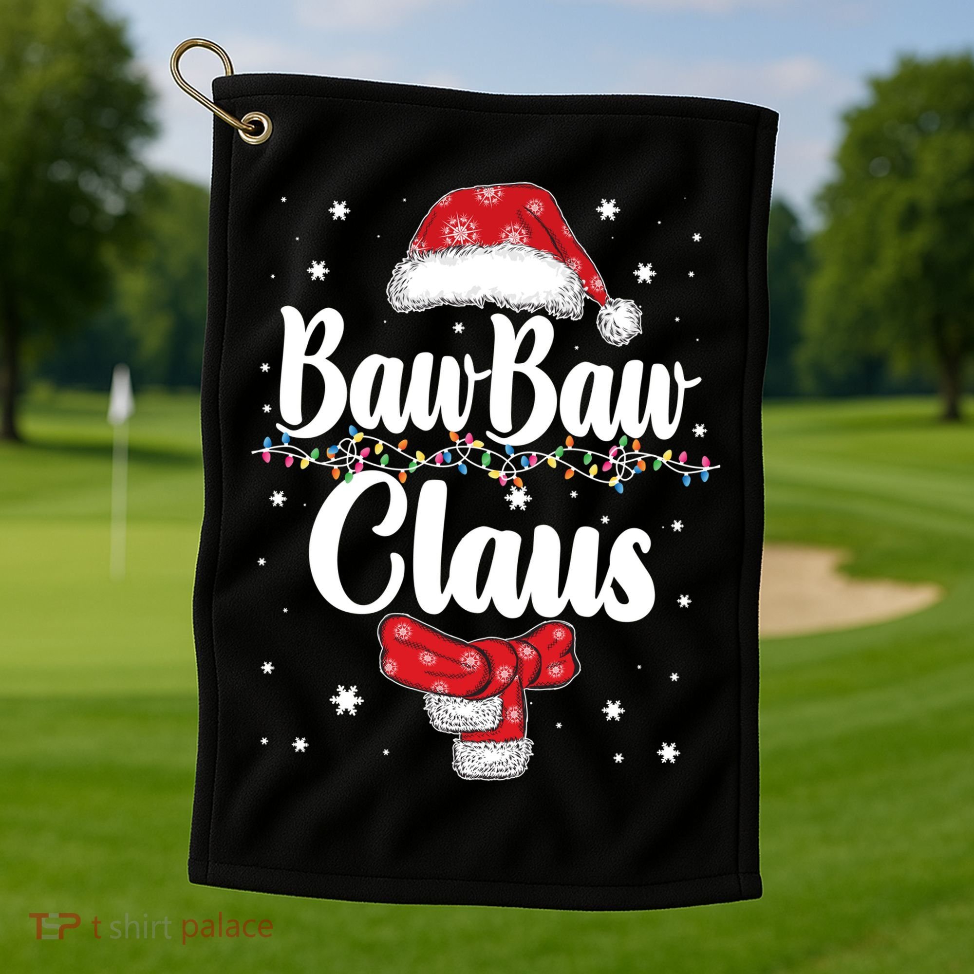 Cute Christmas Baw Baw Claus Golf Towel