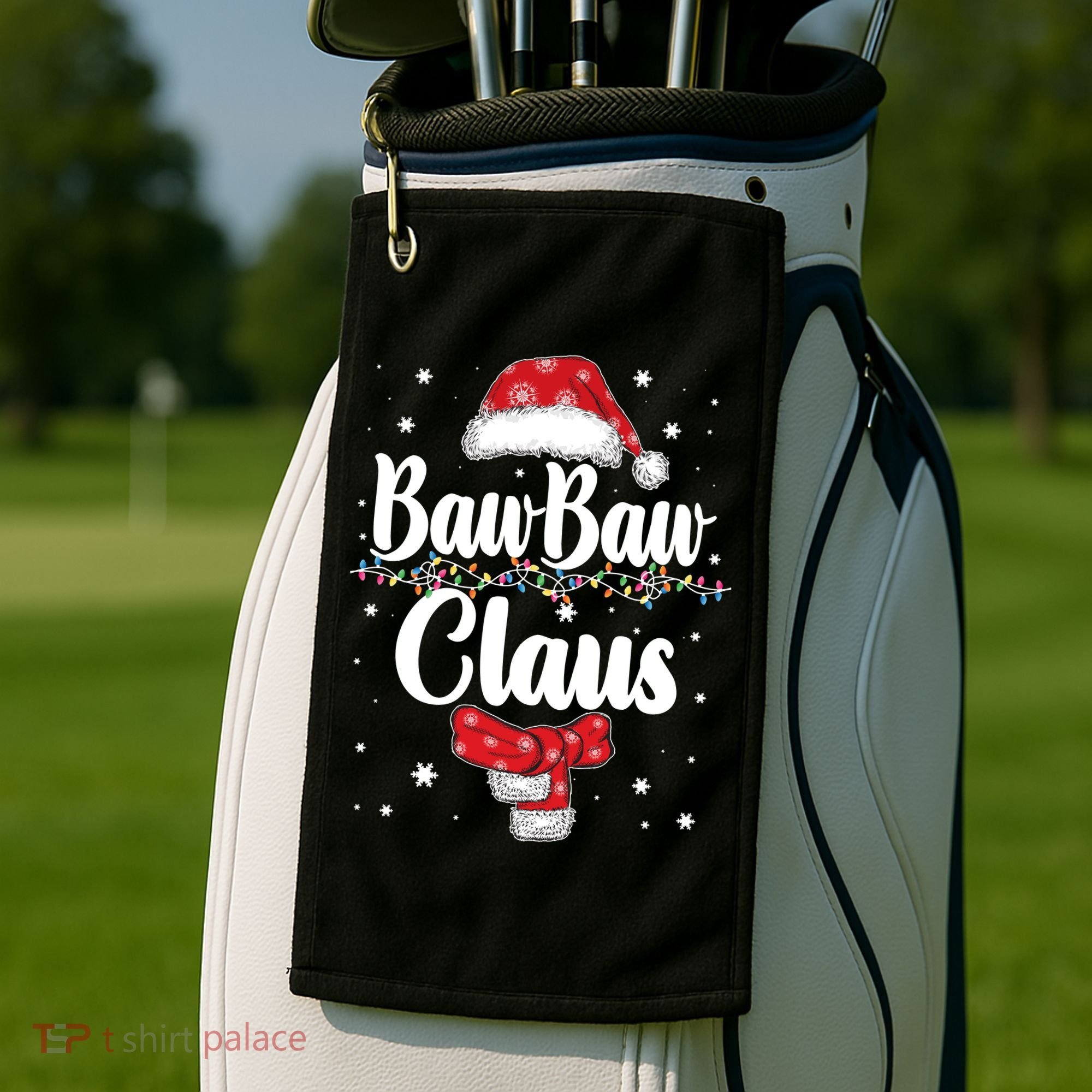 Cute Christmas Baw Baw Claus Golf Towel