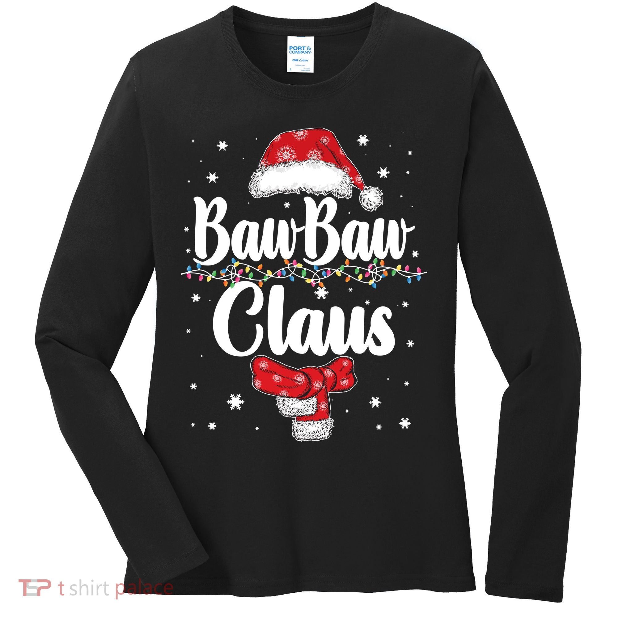 Cute Christmas Baw Baw Claus Women's Long Sleeve Shirt