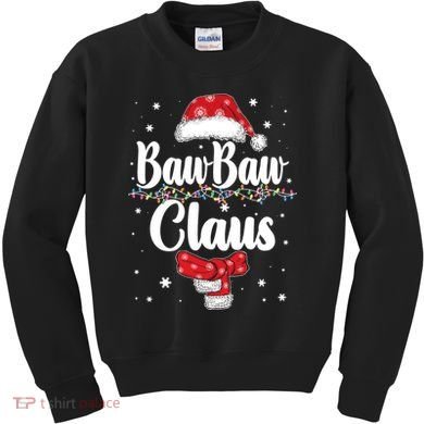 Cute Christmas Baw Baw Claus Kids Sweatshirt