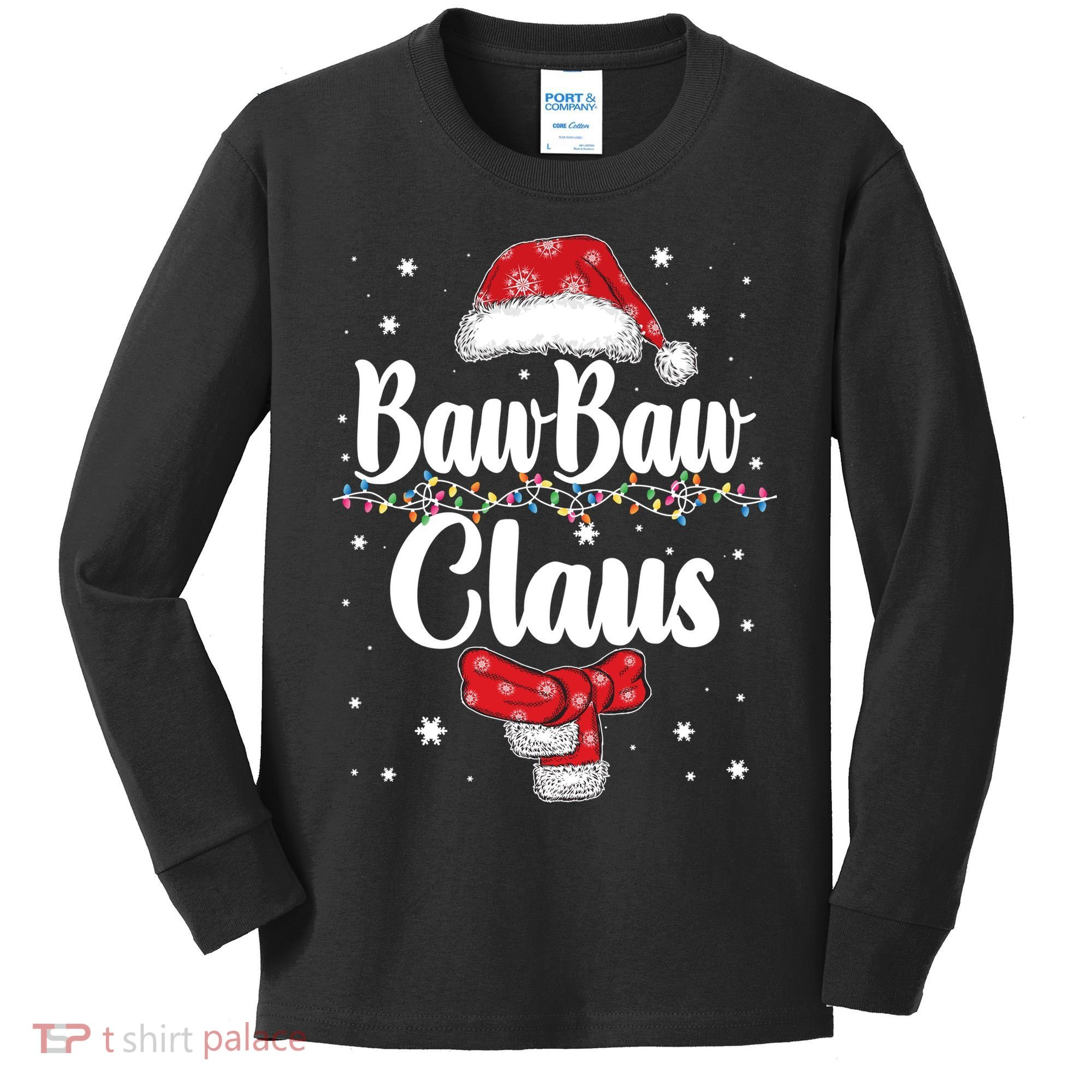 Cute Christmas Baw Baw Claus Kids Long Sleeve Shirt
