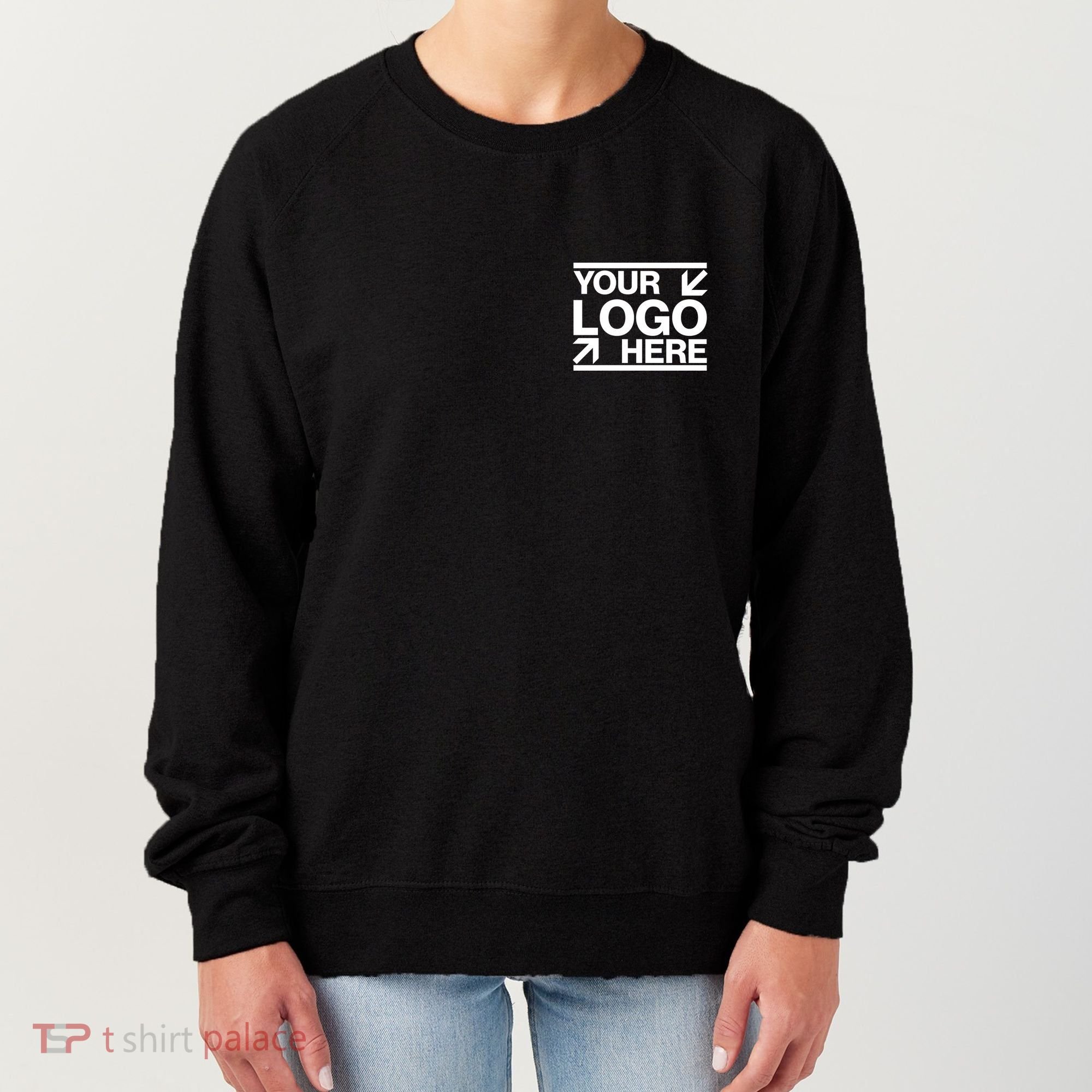 Custom Company Brand Pocket Customize Logo Women's Sweatshirt