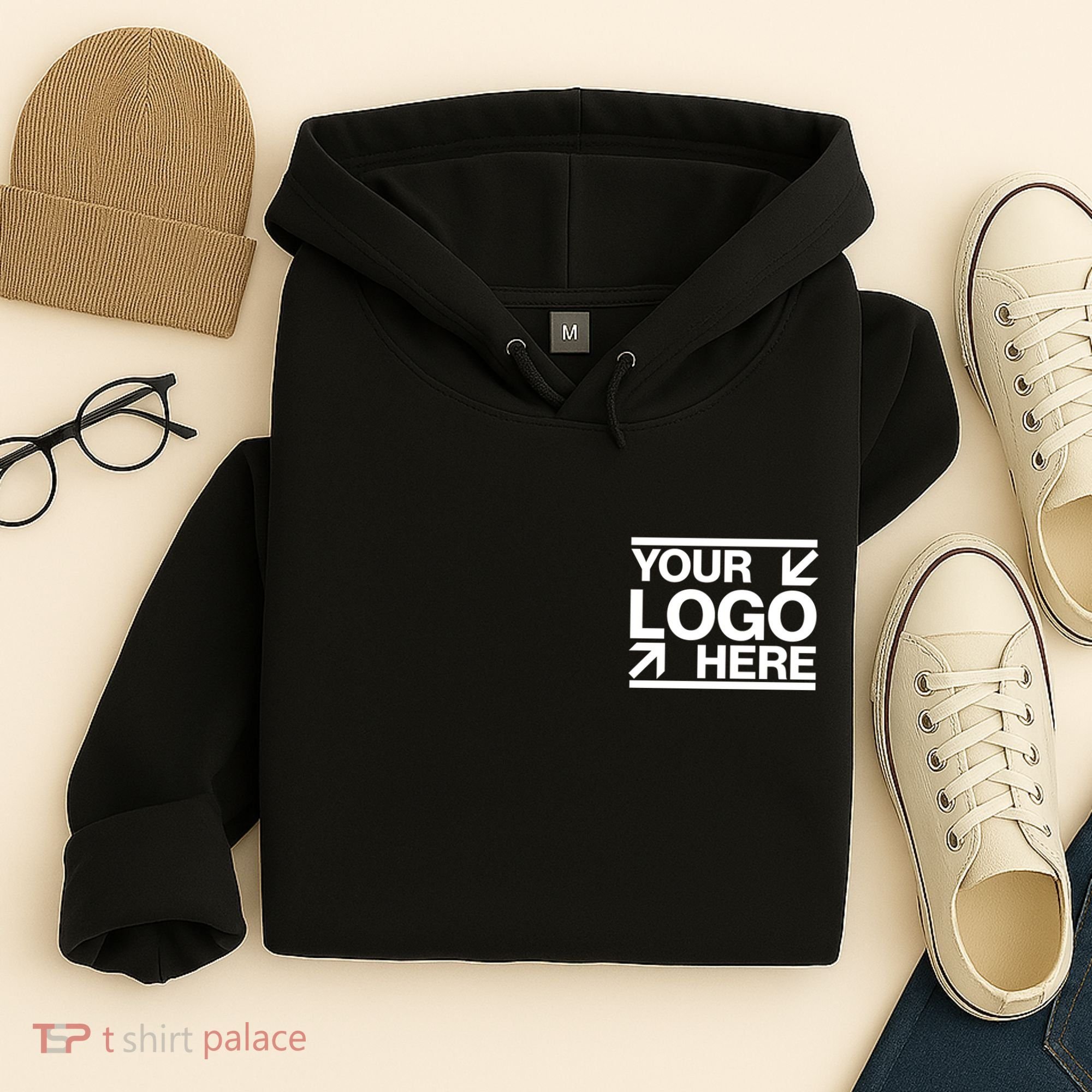 Custom Company Brand Pocket Customize Logo Hoodie
