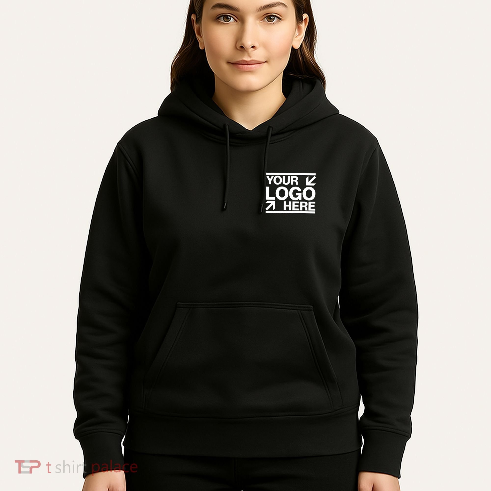 Custom Company Brand Pocket Customize Logo Hoodie