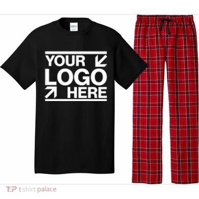 Custom Company Brand Pocket Customize Logo Pajama Set