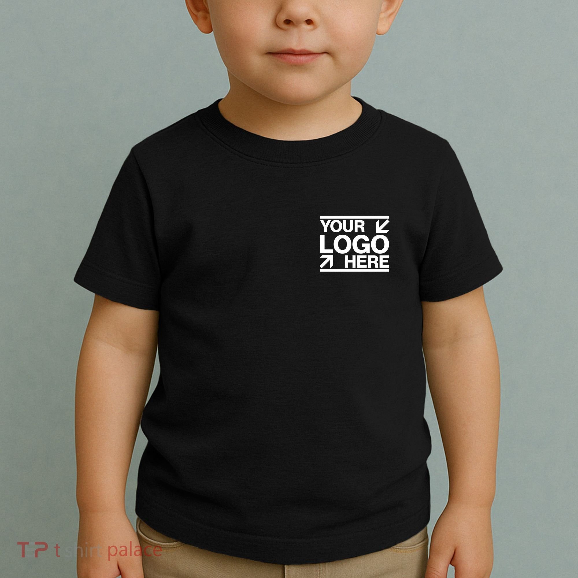 Custom Company Brand Pocket Customize Logo Toddler T-Shirt