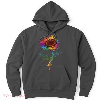 Cute Colorful Be Kind Rainbow Sunflower Puzzle Pieces Hoodie