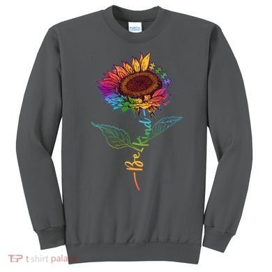 Cute Colorful Be Kind Rainbow Sunflower Puzzle Pieces Sweatshirt