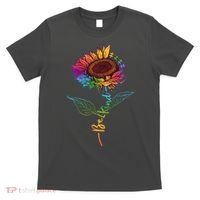 Cute Colorful Be Kind Rainbow Sunflower Puzzle Pieces T-Shirt thumb 0