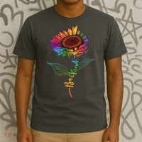 Cute Colorful Be Kind Rainbow Sunflower Puzzle Pieces T-Shirt thumb 3