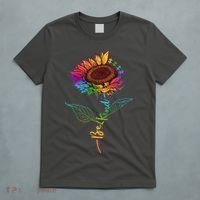 Cute Colorful Be Kind Rainbow Sunflower Puzzle Pieces T-Shirt thumb 5