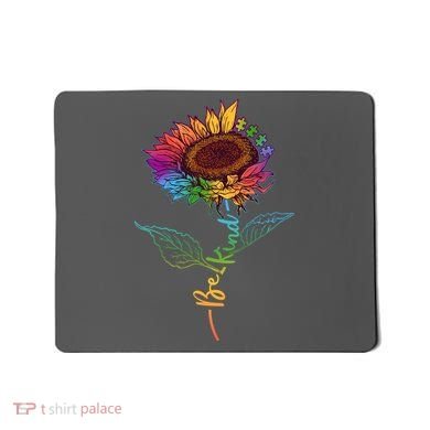 Cute Colorful Be Kind Rainbow Sunflower Puzzle Pieces Mousepad