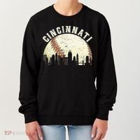 Cincinnati Cityscape Baseball Lover Women Women's Sweatshirt thumb 0