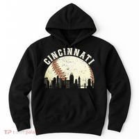 Cincinnati Cityscape Baseball Lover Women Hoodie thumb 0