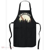 Cincinnati Cityscape Baseball Lover Women Apron thumb 0
