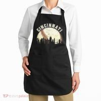 Cincinnati Cityscape Baseball Lover Women Apron thumb 2