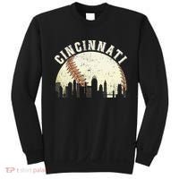 Cincinnati Cityscape Baseball Lover Women Sweatshirt thumb 0