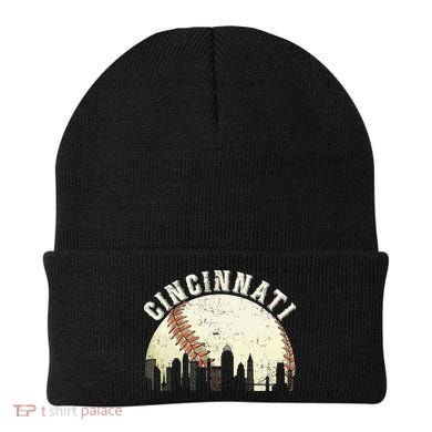 Cincinnati Cityscape Baseball Lover Women Beanie