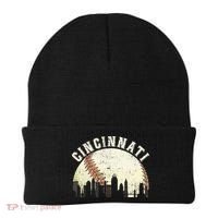 Cincinnati Cityscape Baseball Lover Women Beanie thumb 0