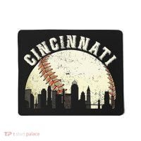 Cincinnati Cityscape Baseball Lover Women Mousepad thumb 0