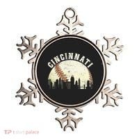 Cincinnati Cityscape Baseball Lover Women Ornament thumb 0