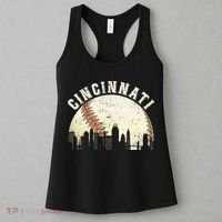 Cincinnati Cityscape Baseball Lover Women Women's Tank Top thumb 3