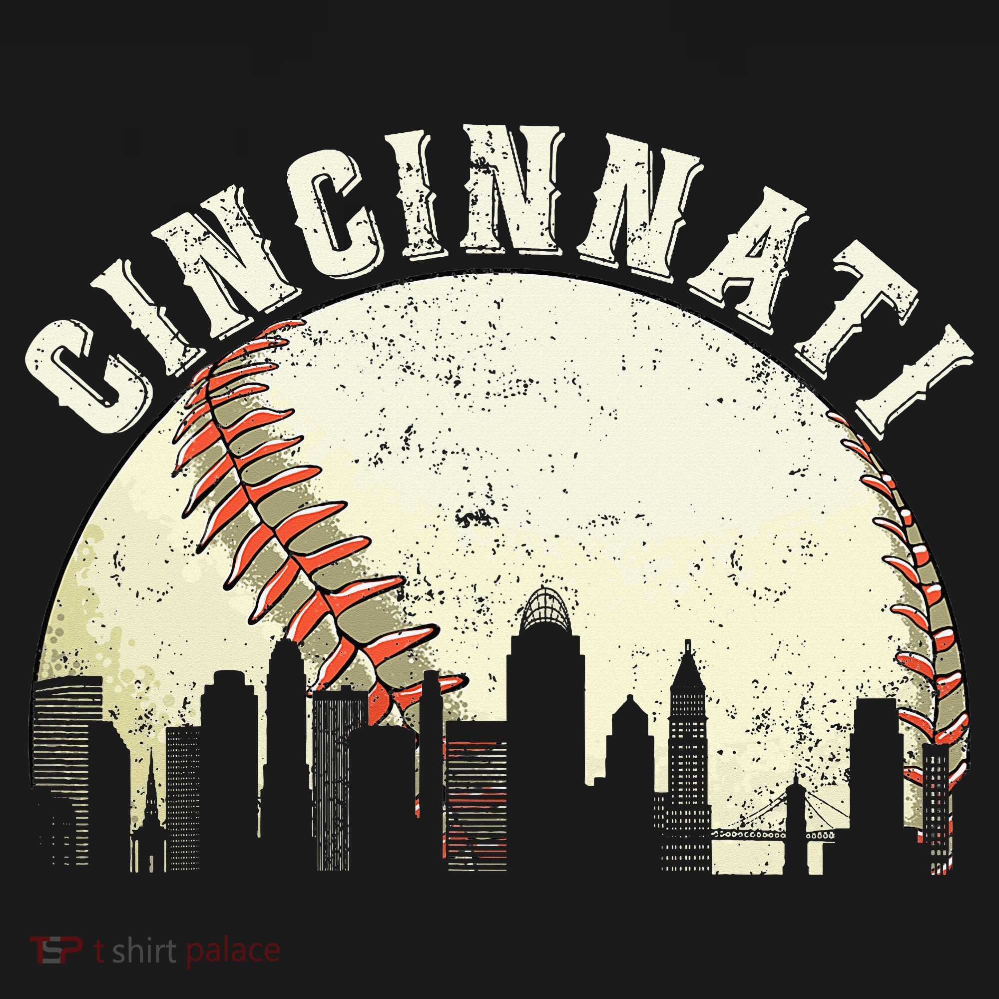 Cincinnati Cityscape Baseball Lover Women Baby Bodysuit