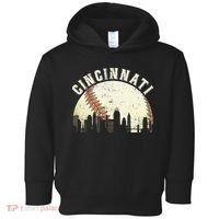 Cincinnati Cityscape Baseball Lover Women Toddler Hoodie thumb 0