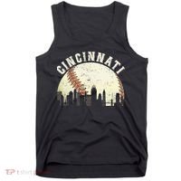 Cincinnati Cityscape Baseball Lover Women Tank Top thumb 0