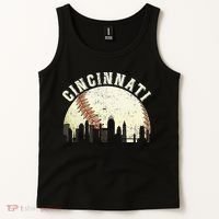 Cincinnati Cityscape Baseball Lover Women Tank Top thumb 2