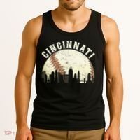 Cincinnati Cityscape Baseball Lover Women Tank Top thumb 3
