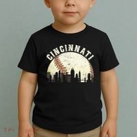 Cincinnati Cityscape Baseball Lover Women Toddler T-Shirt thumb 2