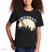 Cincinnati Cityscape Baseball Lover Women Kids T-Shirt thumb 2