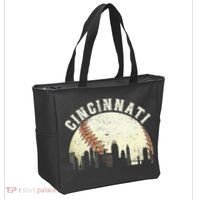 Cincinnati Cityscape Baseball Lover Women Tote Bag thumb 2