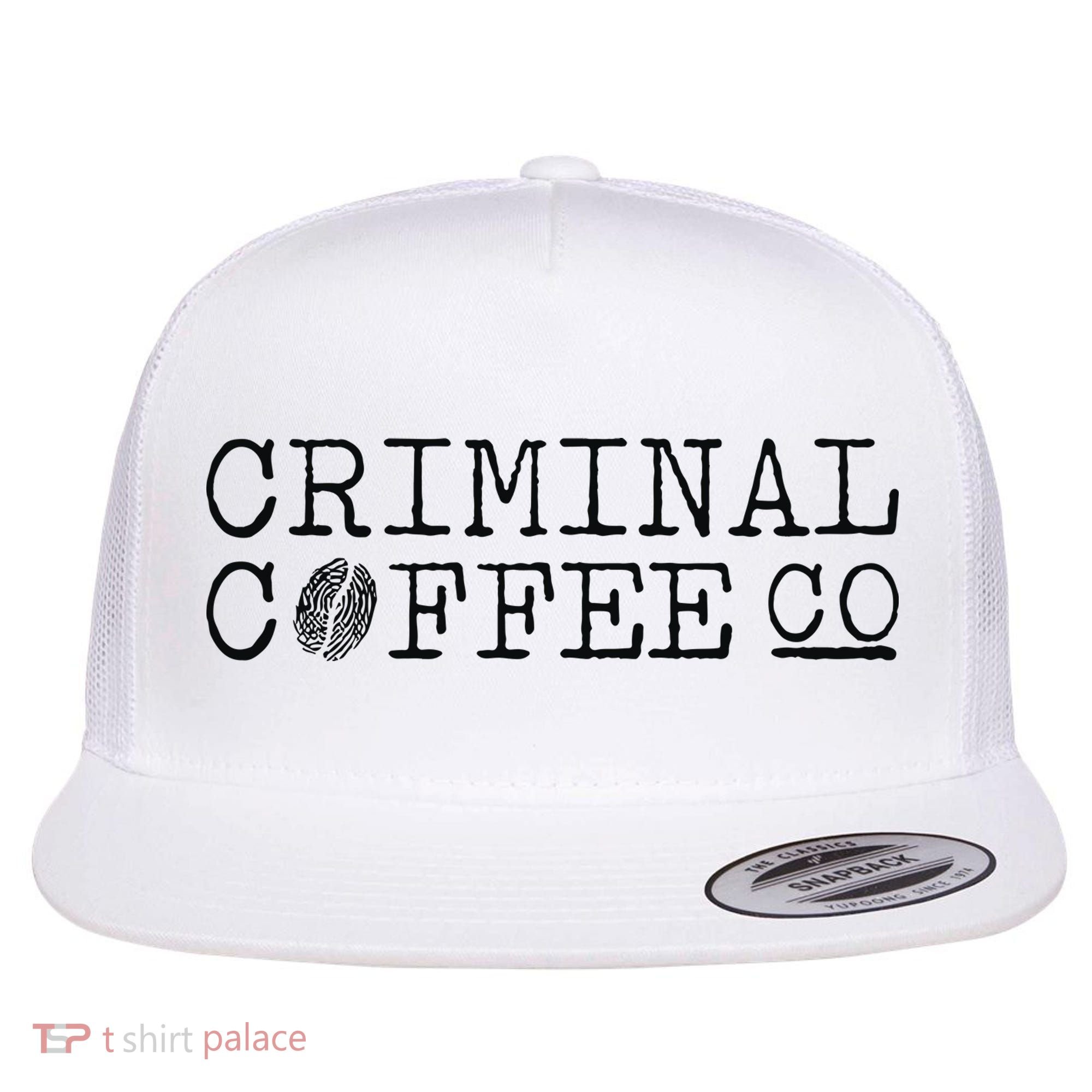 Criminal Coffee Flat Bill Trucker Hat